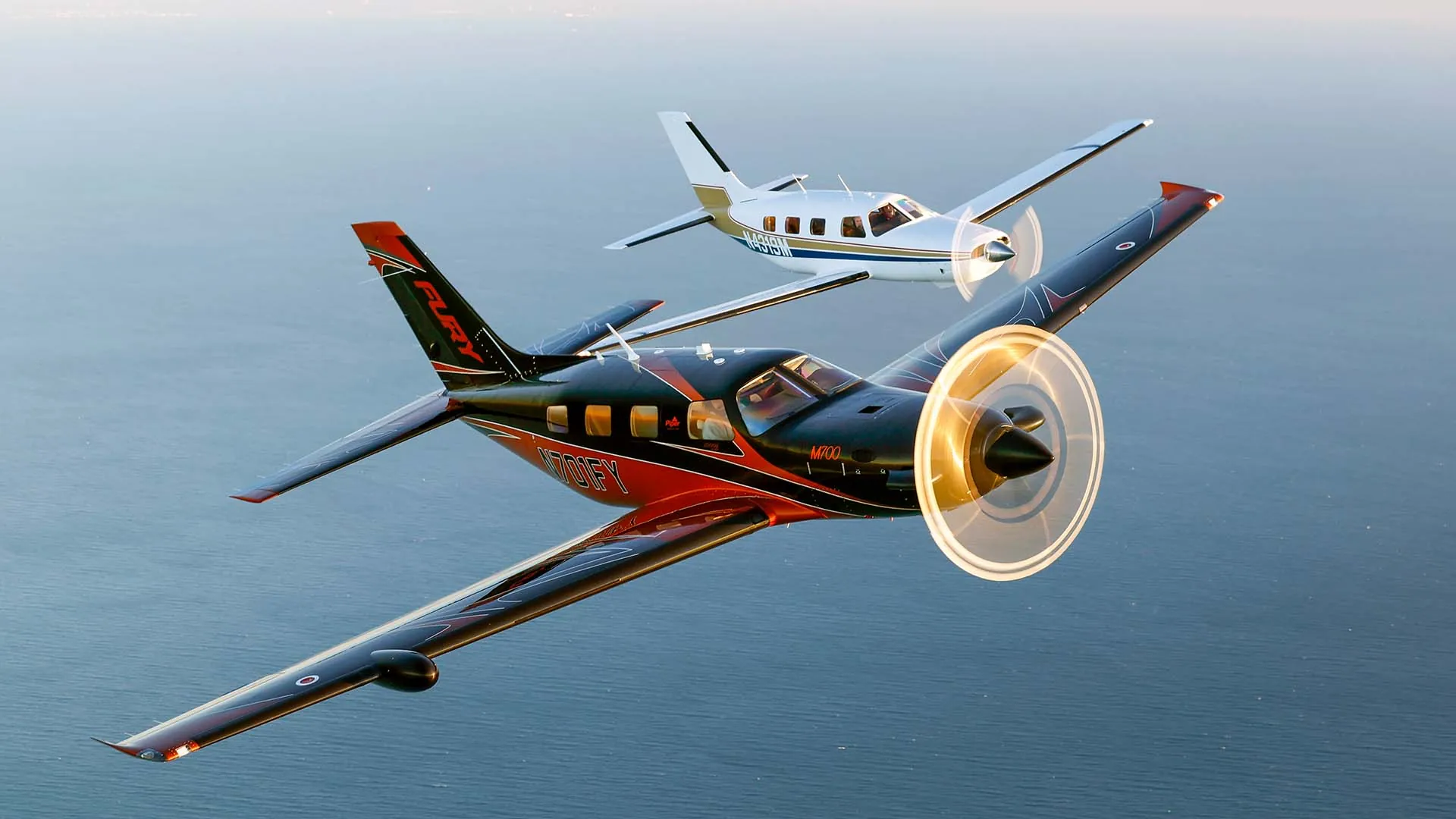 Piper aircraft on ramp
