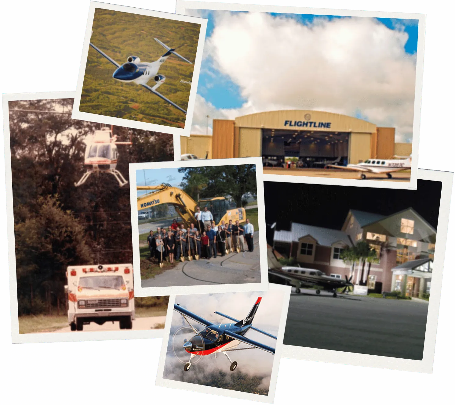 Flightline Group historical photo collage