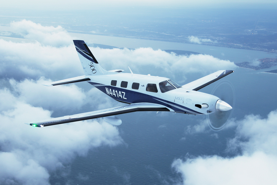 m500 flying through clouds