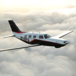 Thumbnail of white piper m350 above the clouds