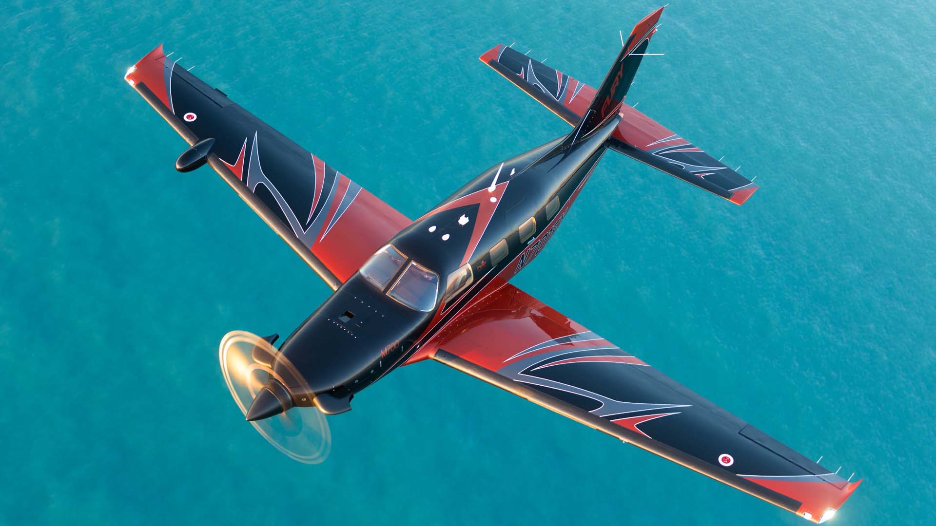 Artboard 25 black and red piper fury plane