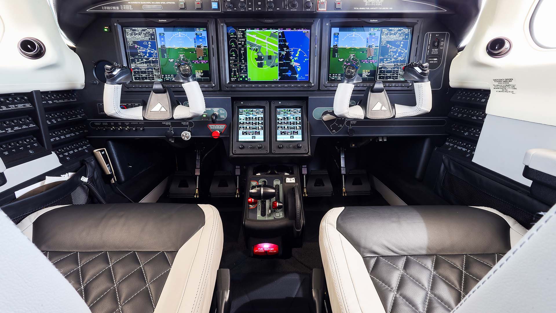 Artboard 4 cockpit of a private plane